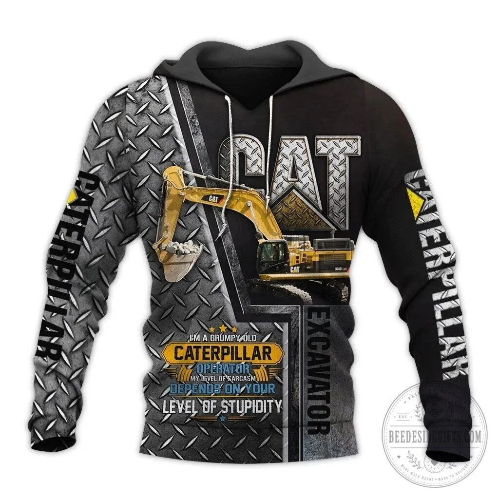 Caterpillar Excavator Grumpy Old Operator Heavy Equipment Hoodie 2 Caterpillar Excavator Grumpy Old Operator Heavy Equipment Hoodie