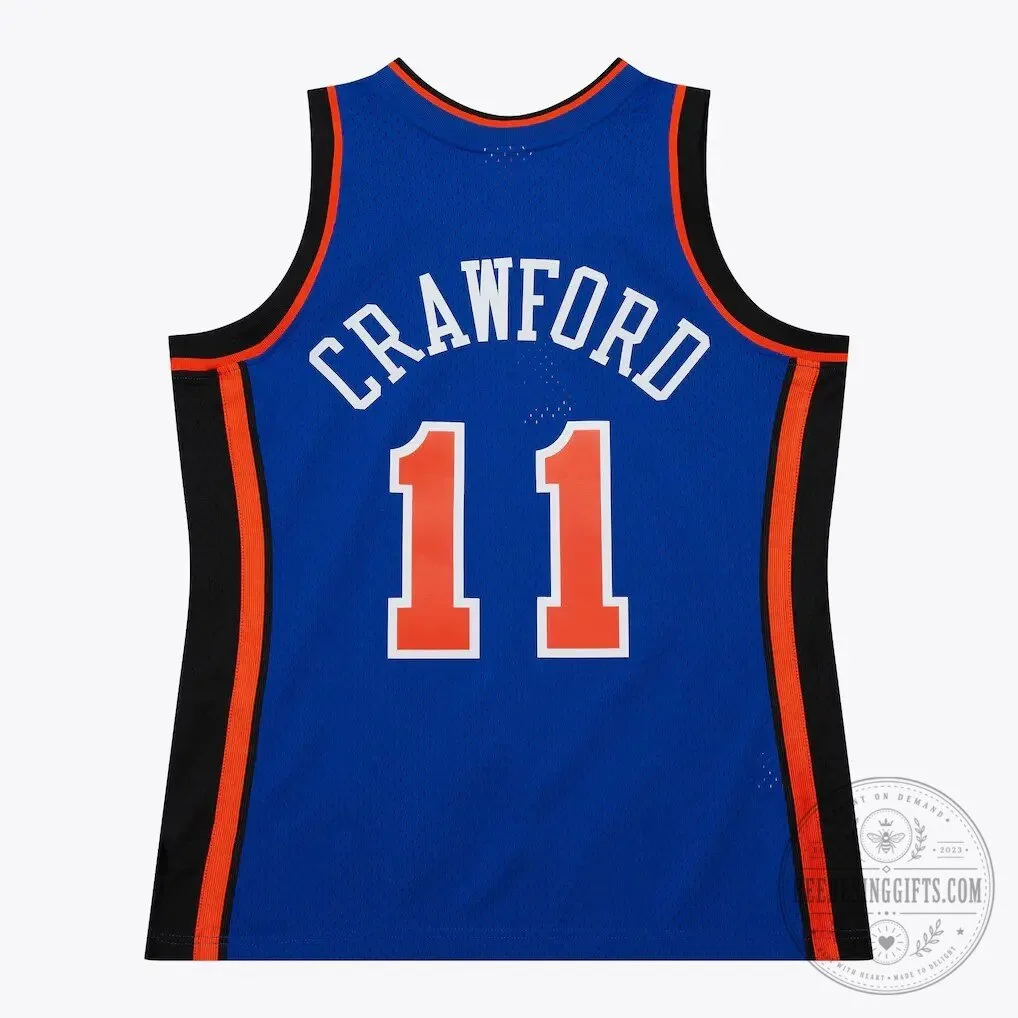 New York Knicks Jamal Crawford 2004-05 Blue Stitched Basketball Jersey 7 New York Knicks Jamal Crawford 2004-05 Blue Stitched Basketball Jersey