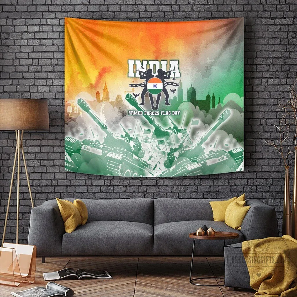 India Armed Forces Flag Day Military Indian Flag Silhouette Wall Tapestry 8 India Armed Forces Flag Day Military Indian Flag Silhouette Wall Tapestry