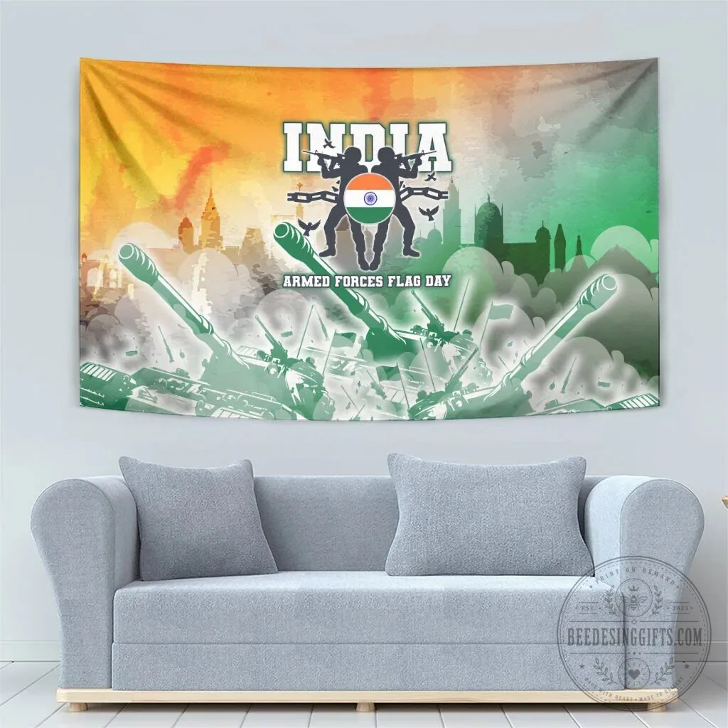 India Armed Forces Flag Day Military Indian Flag Silhouette Wall Tapestry 11 India Armed Forces Flag Day Military Indian Flag Silhouette Wall Tapestry