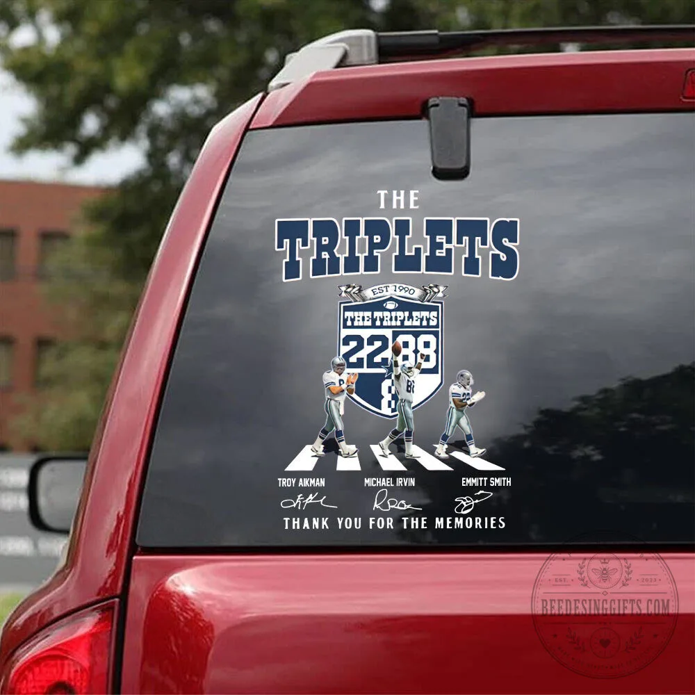 Dallas Cowboys The Triplets 65th Anniversary 2025 Car Sticker
