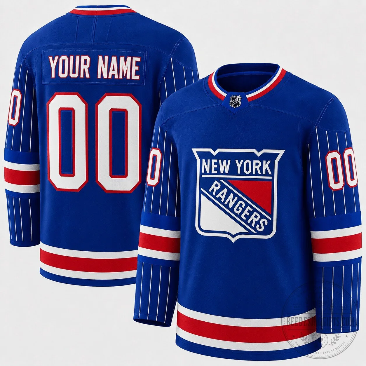 New York Rangers Hockey Jersey Personalized Blue Fan Apparel