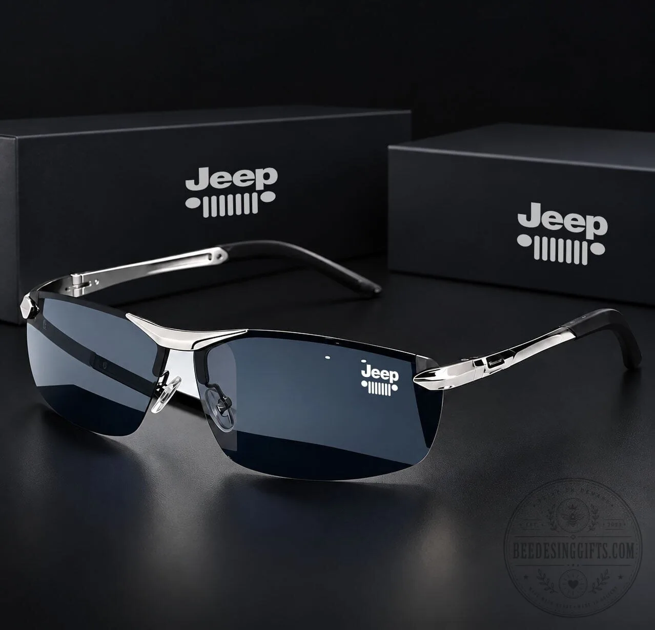 Jeep Sport Design Polarized Sunglasses for Men, UV Protection Eyewear