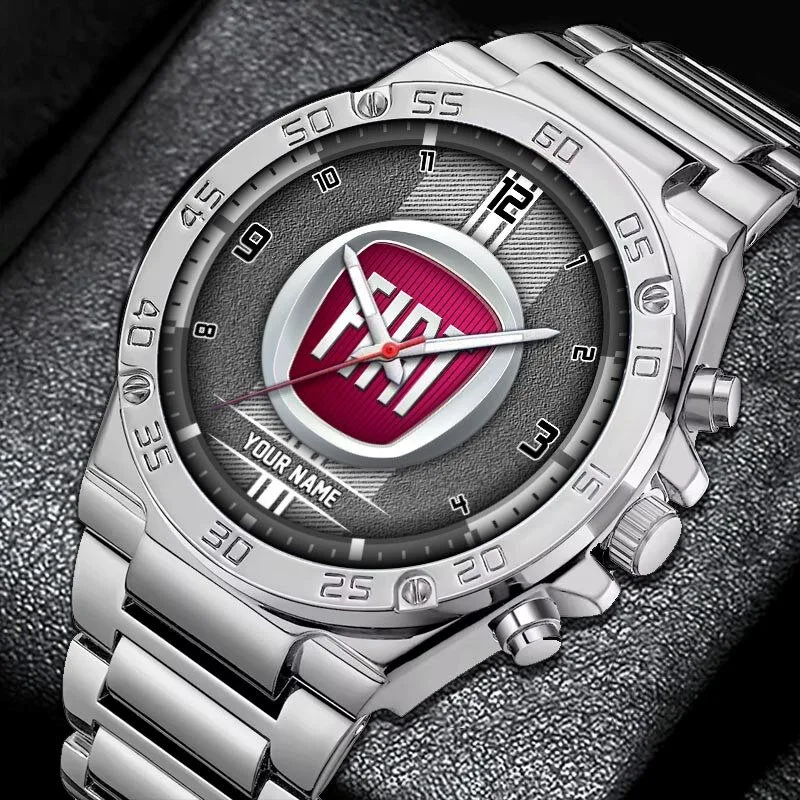 Fiat Car Brand Logo Custom Name Elegant Fashion Design Watch 18 Fiat Car Brand Logo Custom Name Elegant Fashion Design Watch