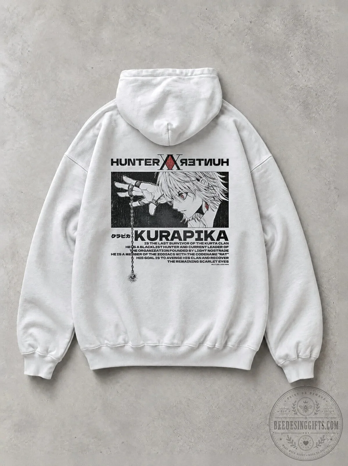 Hunter x Hunter Kurapika Scarlet Chains Last Survivor Hoodie