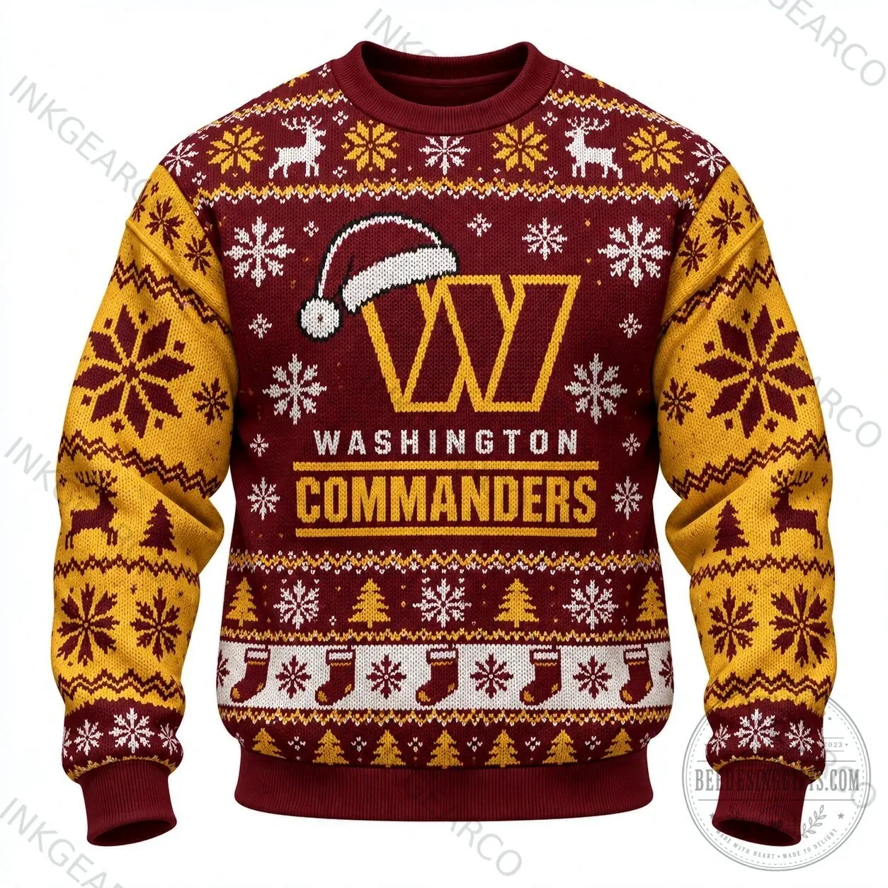 Washington Commanders Christmas Holiday Ugly Sweater Style Sweatshirt