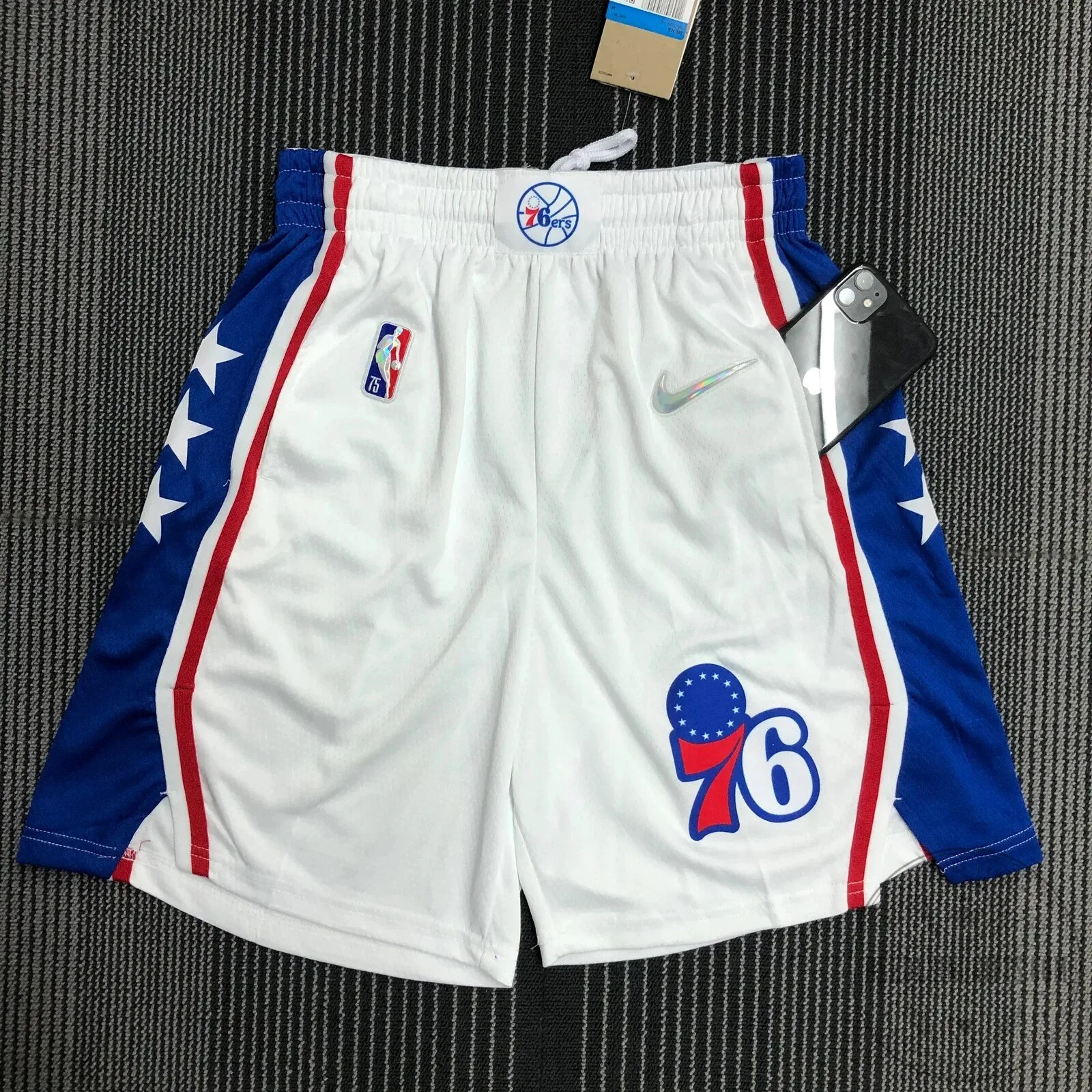 Philadelphia 76ers Association Edition Diamond 75th Anniversary Basketball Shorts