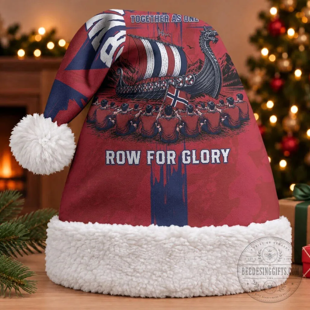 Norway Football Team Row For Glory Viking Ship Christmas Santa Hat 8 Norway Football Team Row For Glory Viking Ship Christmas Santa Hat