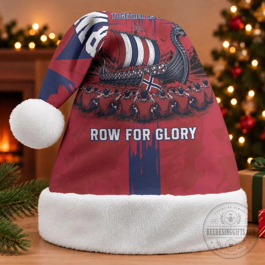 Norway Football Team Row For Glory Viking Ship Christmas Santa Hat 9 Norway Football Team Row For Glory Viking Ship Christmas Santa Hat