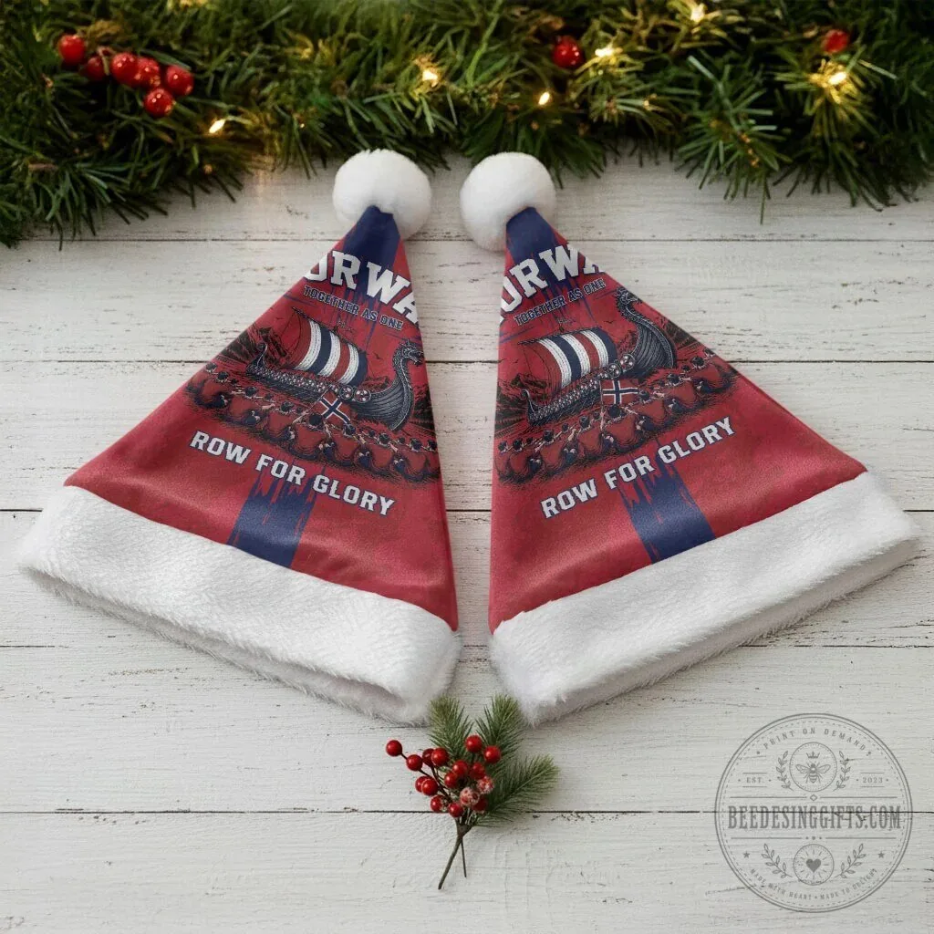 Norway Football Team Row For Glory Viking Ship Christmas Santa Hat 11 Norway Football Team Row For Glory Viking Ship Christmas Santa Hat