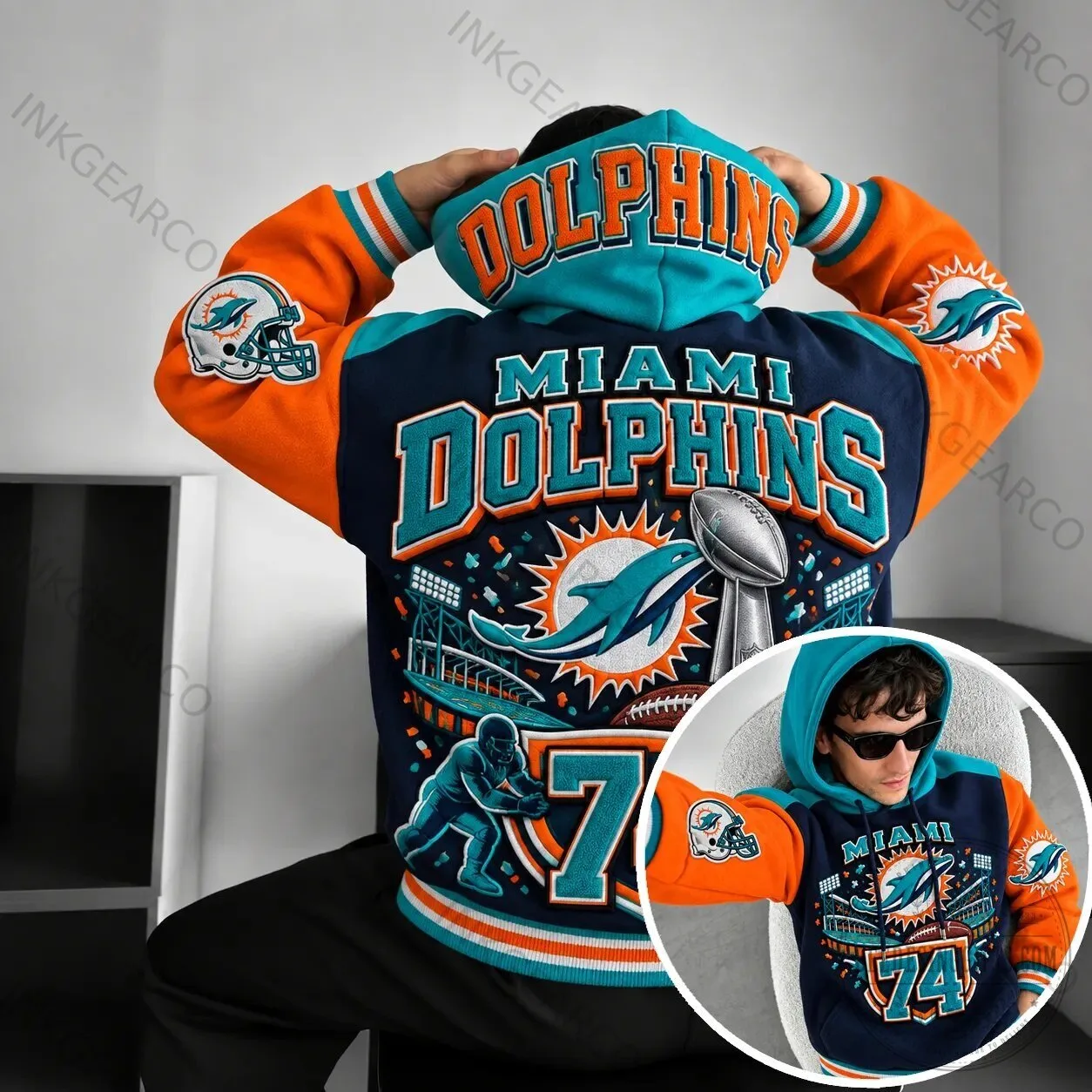 Miami Dolphins Football Team Super Bowl Champions Hoodie